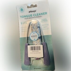 Dr Tung’s  tongue cleaner scraper stainless steel purple with bonus travel pouch